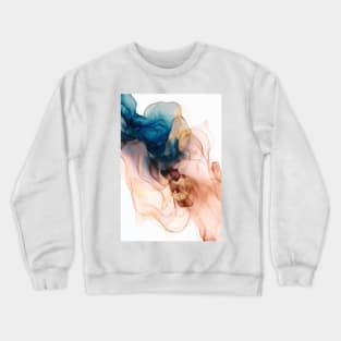 Nighttime Coffee - Abstract Alcohol Ink Art Crewneck Sweatshirt